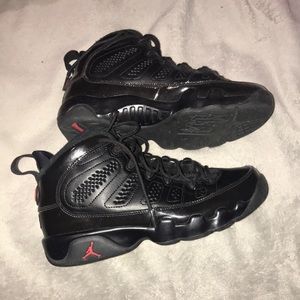 Jordan 9 black and red